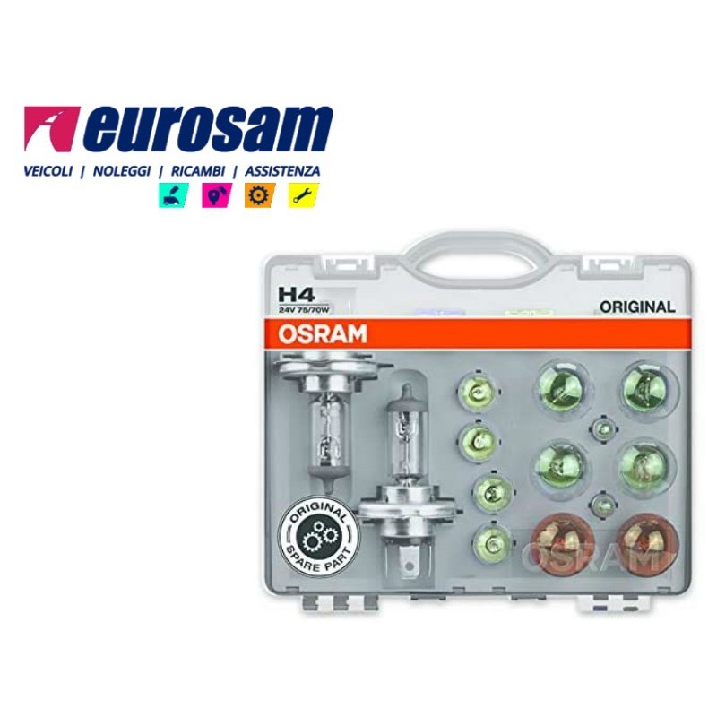 CLKH424V eurobox kit lampade ausiliarie 24v h4 14 pz osram