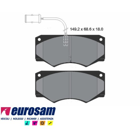 kit pastiglie pasticche freno anteriori iveco daily 35.10 35.12