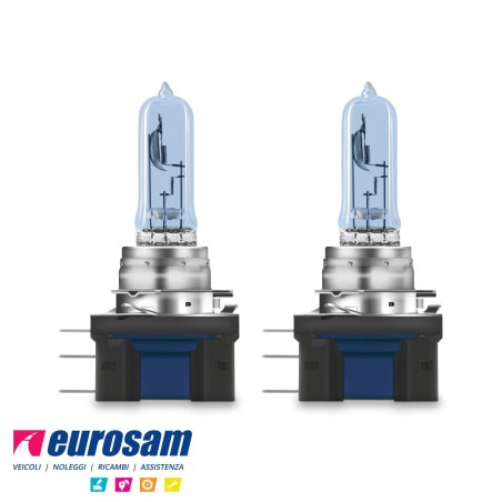 lampada alogena h15 12v 15/55w 3700k blue xenon look osram - 2 pz