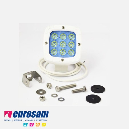 faro faretto da lavoro led 12/24/48v 6000k ip68 adr 1800 lm bianco