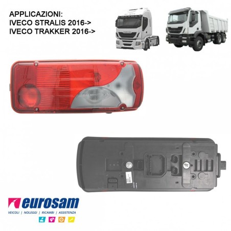 fanale posteriore dx lc8 iveco stralis trakker 2016- connettore laterale 8 pin hdscs