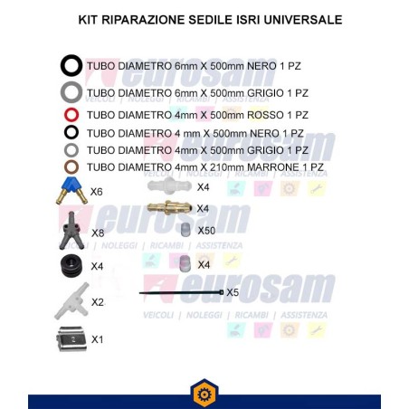 Sitzreparatur-Montagesatz Isri Iveco Man Mercedes Volvo Scania Daf Renault und Busse