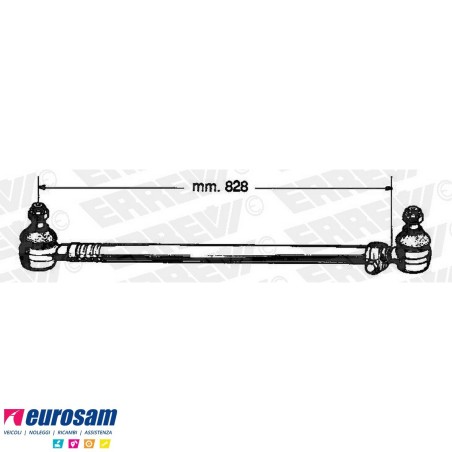 tirante sterzo completo iveco eurocargo 80e21-170e23 tector 75e18-320e28 l.828