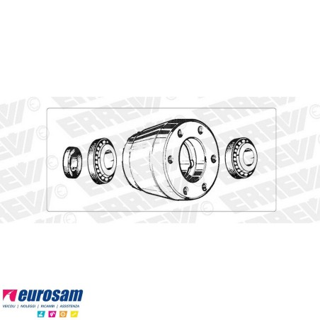 Kit mozzo ruota anteriore IVECO DAILY NEW DAILY 35.12 45.12 49.12 con cuscinetti