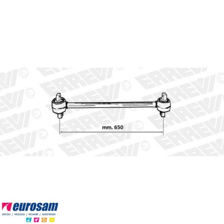 Barra di reazione L.650 posteriore Iveco Eurocargo e Tector pneumatico