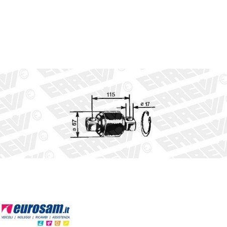 Kit revisione trapezio barra reazione D.67 F.17 L.115/147 Volvo FH FL6 FM