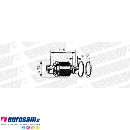 Kit revisione trapezio barra reazione D.75 F.17 L.115/150 Daf 75CF 85CF CF75/85 XF95/105 FT