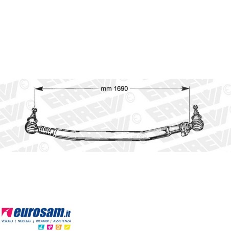 Tirante sterzo completo Scania 94 114 124 144 164 L.1690