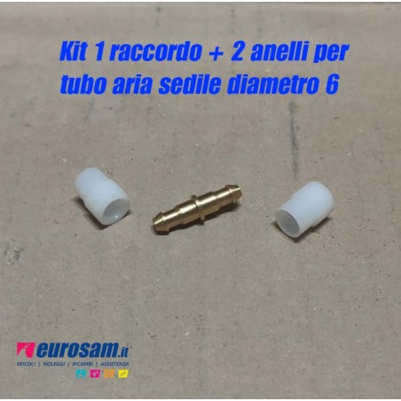 kit raccordo giunzione anello tenuta tubo aria sedile isri diametro 6 mm