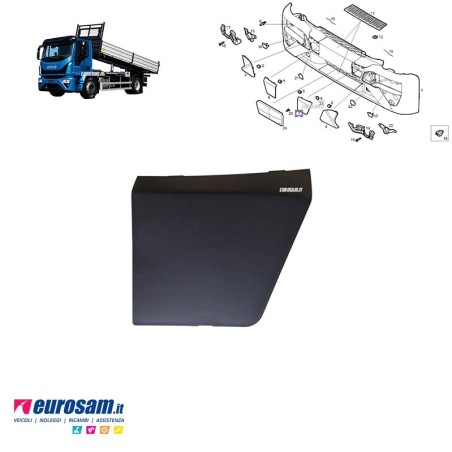 Mostrina Tappo sinistro su paraurti anteriore Iveco Eurocargo My2015 120-180