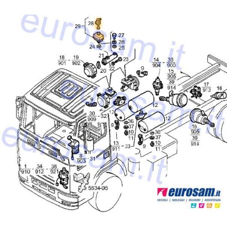 Serbatoio liquido freni Iveco Eurocargo e Tector